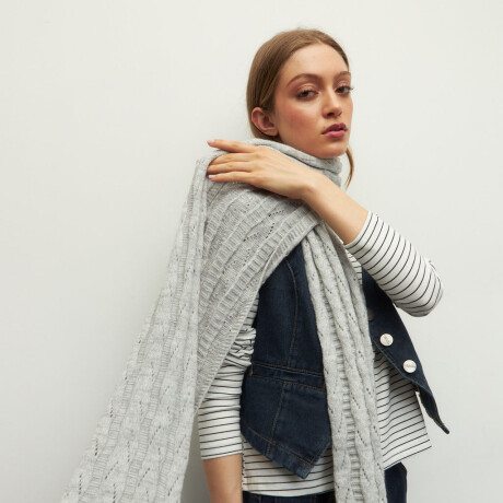 BUFANDA MOSS Gris Melange