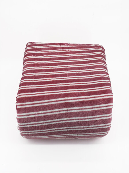 MANTA SHERPA PRINT 2 PLAZAS BORDEAUX