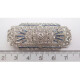 Prendedor Oro 18K Con Brillante Central, Diamantes Y Zafiros Sinteticos Prendedor Oro 18K Con Brillante Central, Diamantes Y Zafiros Sinteticos