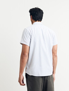 012672 CAMISA HARRINGTON LABEL Kaki / Blanco