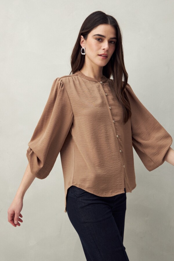 CAMISA BLOSSOM Marron