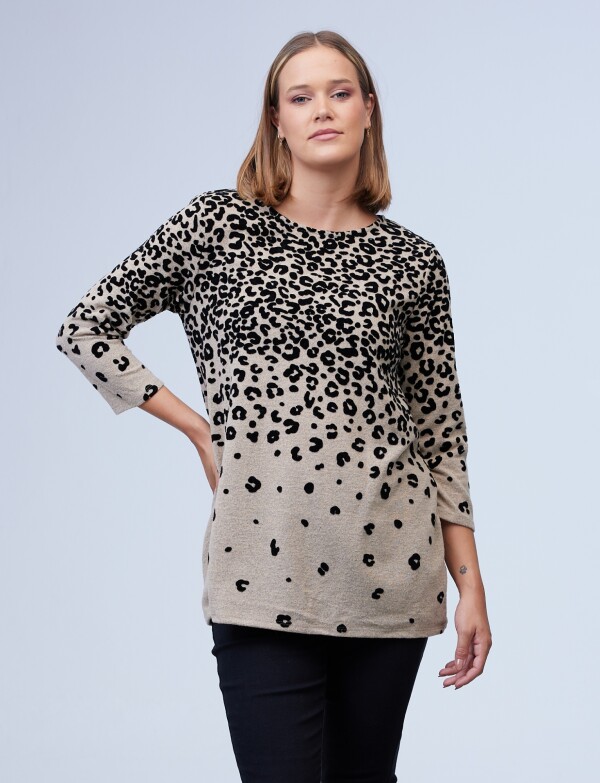 Buzo Animal Print BEIGE/MULTI