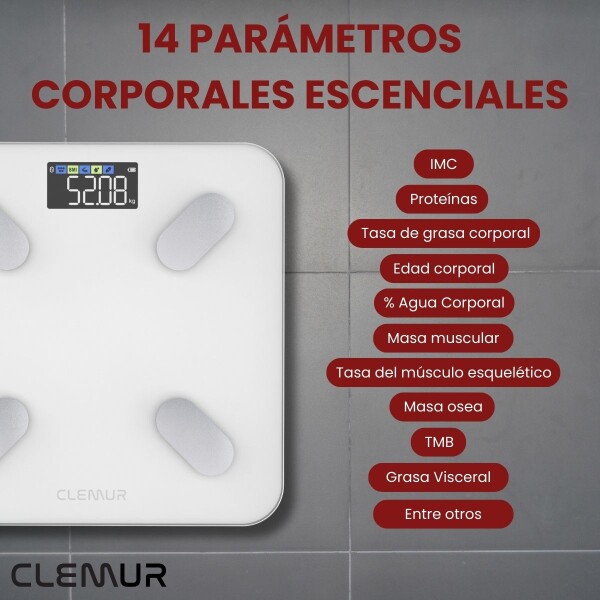 Balanza De Baño Inteligente App Bascula Monitor Medicion Conexion Digital 180 Kg Imback Color Blanco Balanza De Baño Inteligente App Bascula Monitor Medicion Conexion Digital 180 Kg Imback Color Blanco