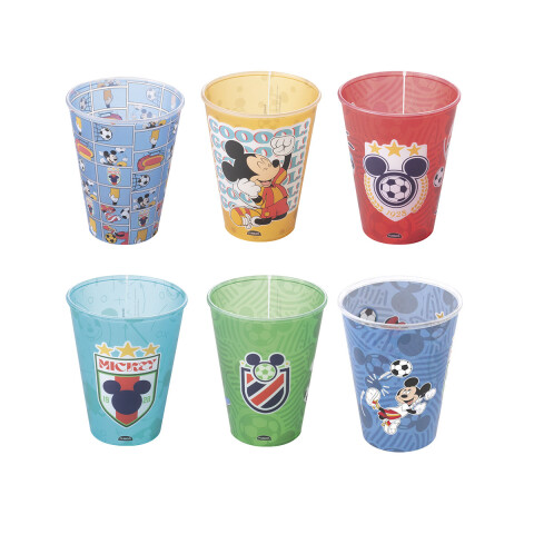 Vaso Plástico Mickey Futbol Diseños Surtidos 280 ML U