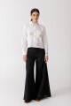 PANTALON WIDE XL LINEN SS27 Negro