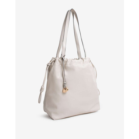 Cartera Saca Con Charm Blanco Crudo