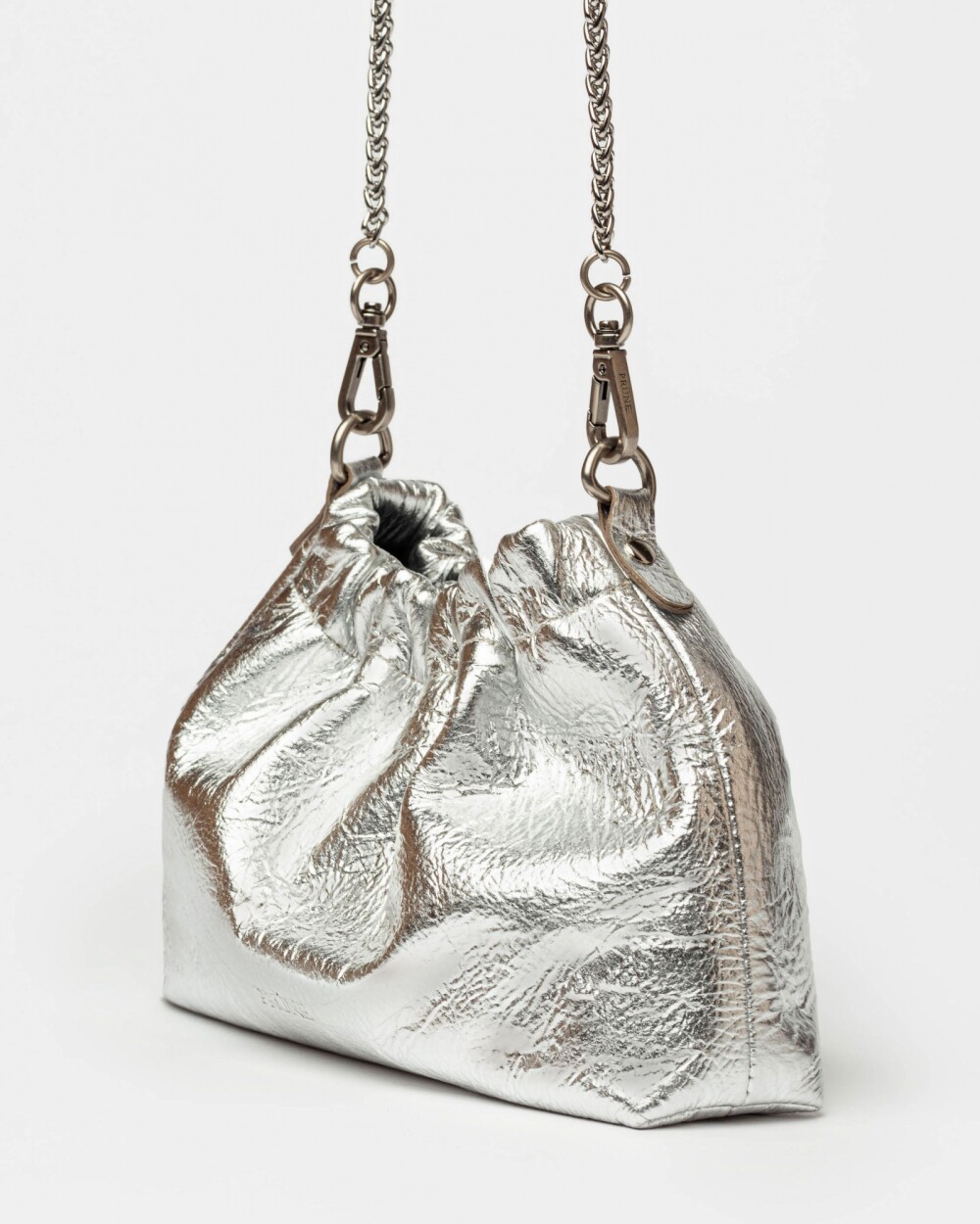Mini bag Gina en cuero arrugado Metalizado