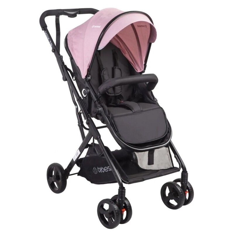 Coche de bebé Bebesit Travel System Vox con cubrepiés Rosa