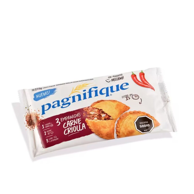 EMPANADAS DE CARNE CRIOLLA X3 PAGNIFIQUE EMPANADAS DE CARNE CRIOLLA X3 PAGNIFIQUE