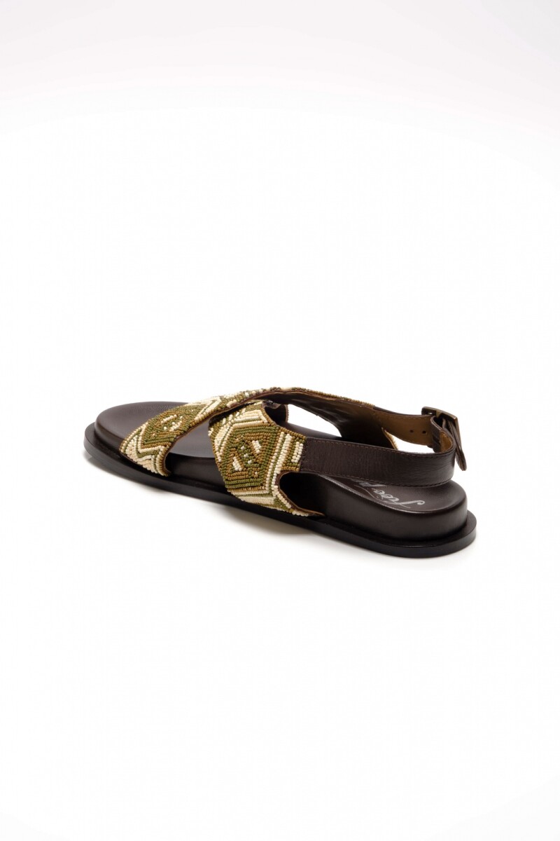 MALI BEADED SANDAL Vison
