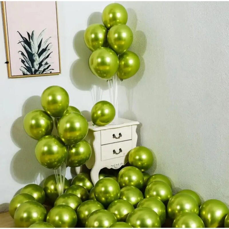 Globos R12 Cromados x10 Verde Claro