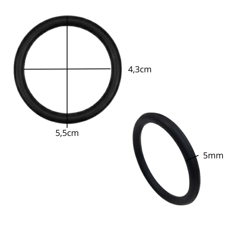 Setx10 argolla plástica para cortina NEGRO