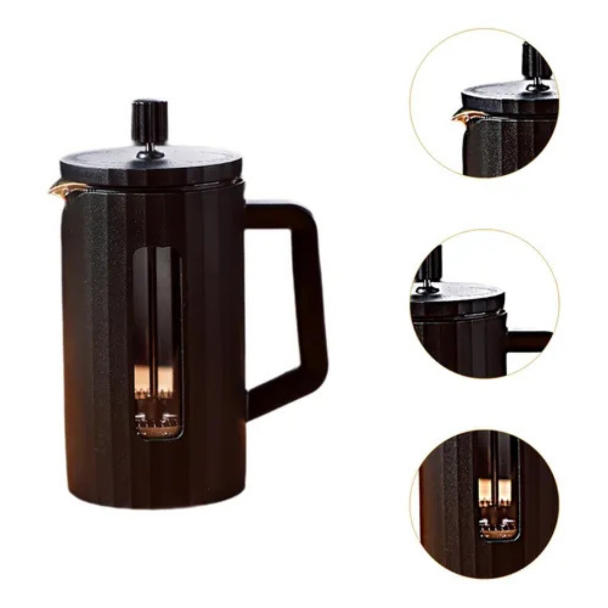 Cafetera francesa 1000ml - NEGRO 