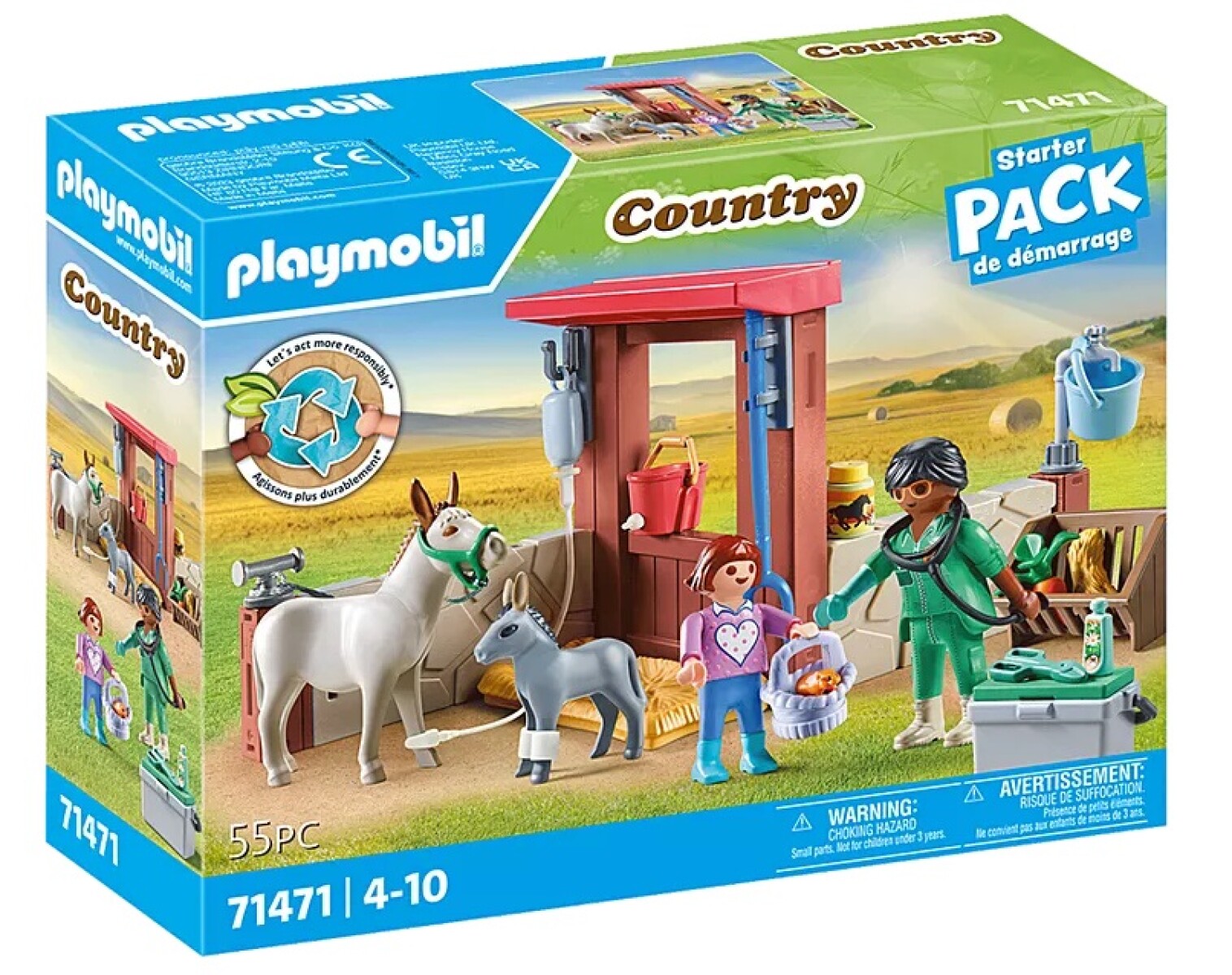 Juego Playmobil Veterinaria de Granja 