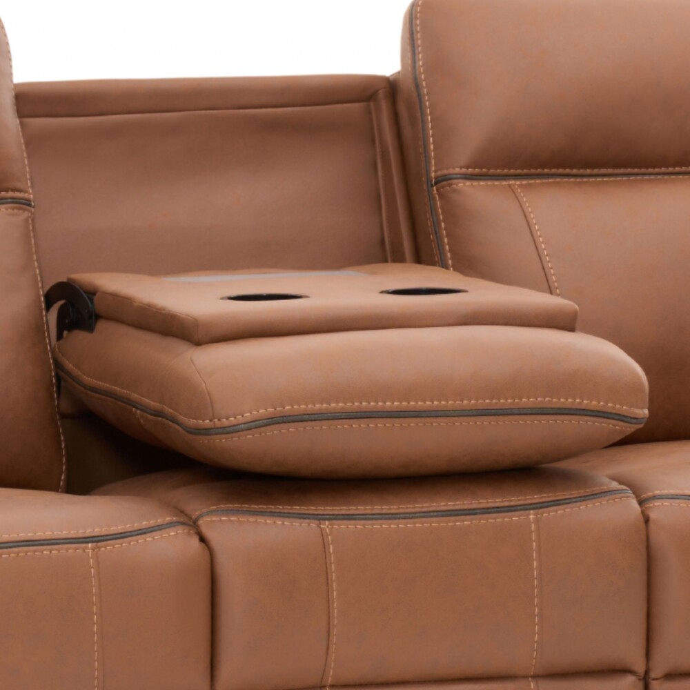 Sillón Recliner Apollo - 3 Cuerpos Marrón Marrón