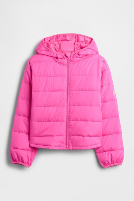 Campera Puffer Logo Niña Phoebe Pink