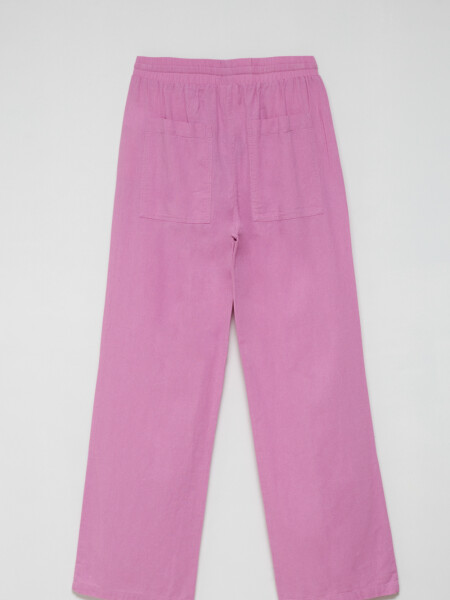 Pantalón de lino Rosado