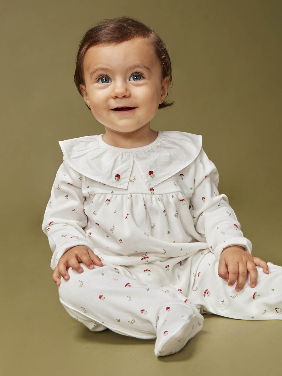 Pijama Setas Blanco Roto