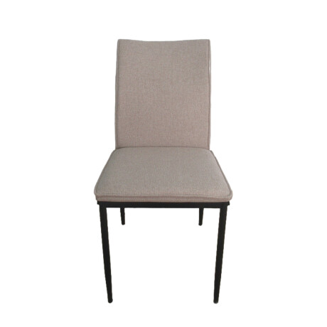 Silla con asiento y respaldo tapizado - Patas en metal Silla con asiento y respaldo tapizado - Patas en metal