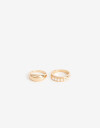 Sets Anillos Perlas Anillo Set Metal Con Perla - Dorado