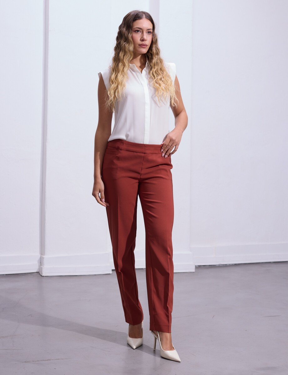 Pantalon Pull On - Terracota 