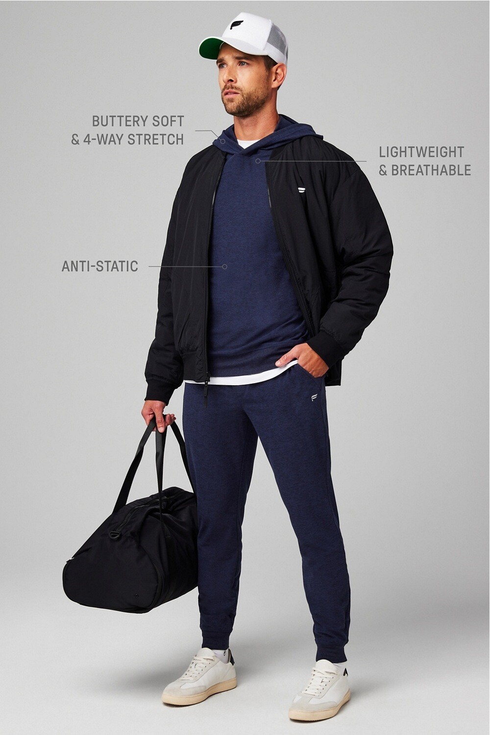 Polera The Cloud Jersey Hoodie Hombre Deep Navy Heather