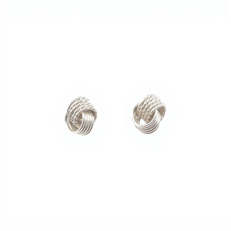 Caravanas Nudo-Plata 925-Sin Piedra-CA3735 sinpiedra