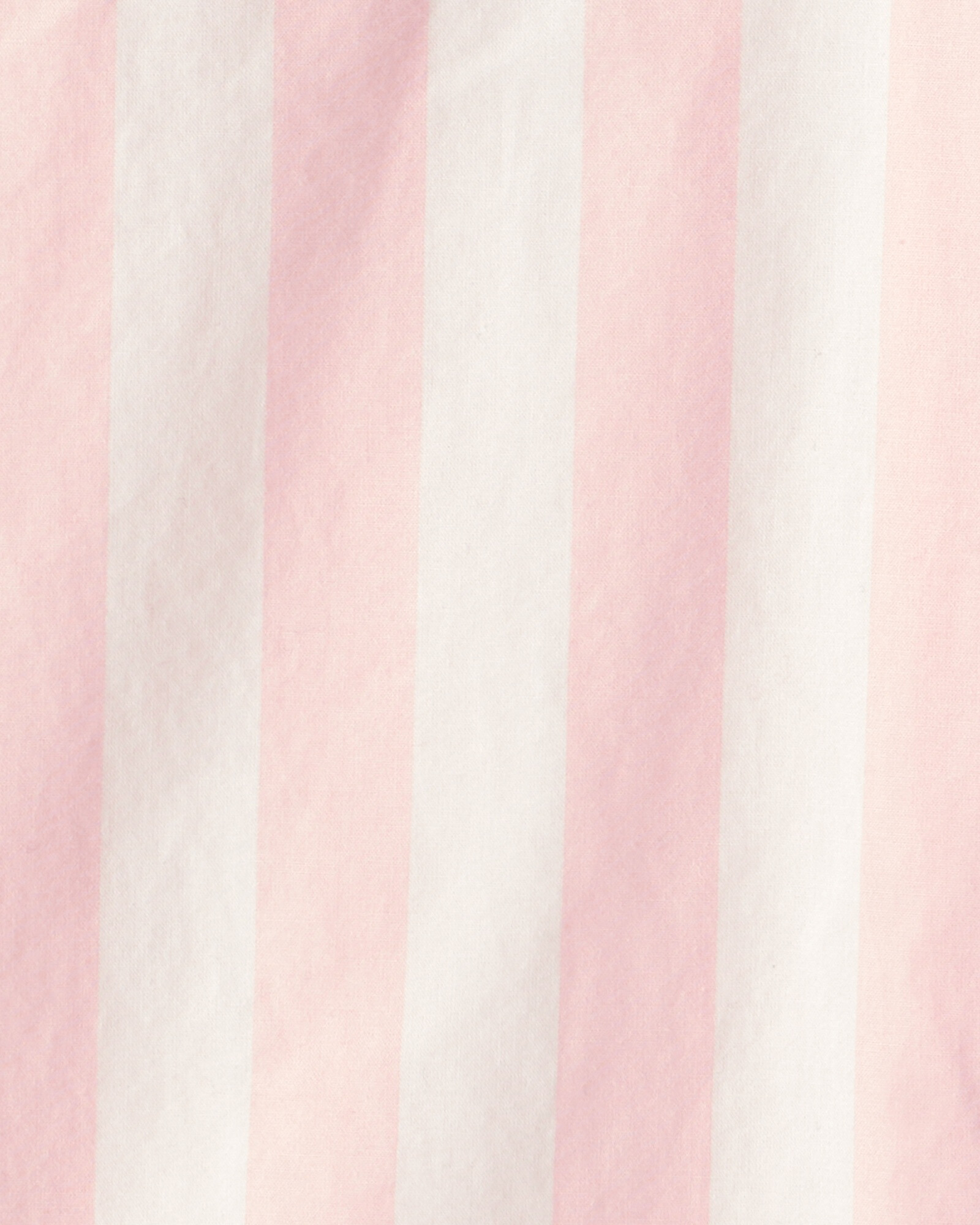 Pantalón de algodón, diseño a rayas rosadas y marfil Sin color