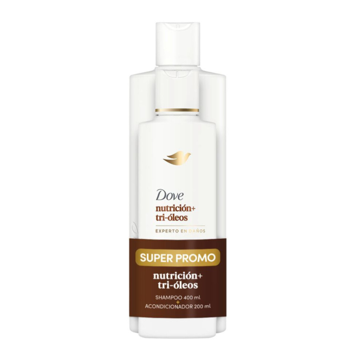 Pack Dove Nutrición + Tri Óleos Shampoo 400ml + Acondicionador 200ml 