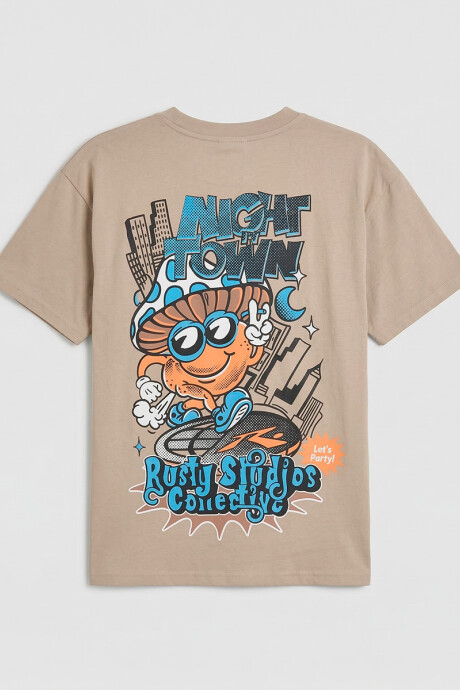 T-SHIRT FUNGI RUSTY Hueso