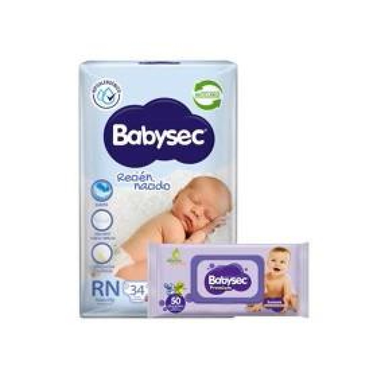 BABYSEC RECIEN NACIDO X 34 + T HUMEDA 