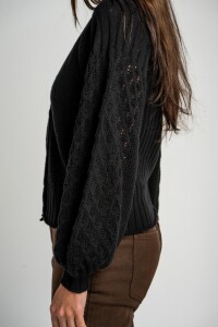 Cardigan Algodón Negro