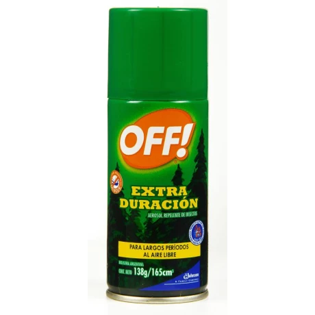 REPELENTE OFF AEROSOL EXTRA DURACION 165 ML REPELENTE OFF AEROSOL EXTRA DURACION 165 ML