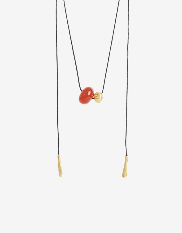 Collares Largos Resina Collar Largo Resina - Rojo Medio