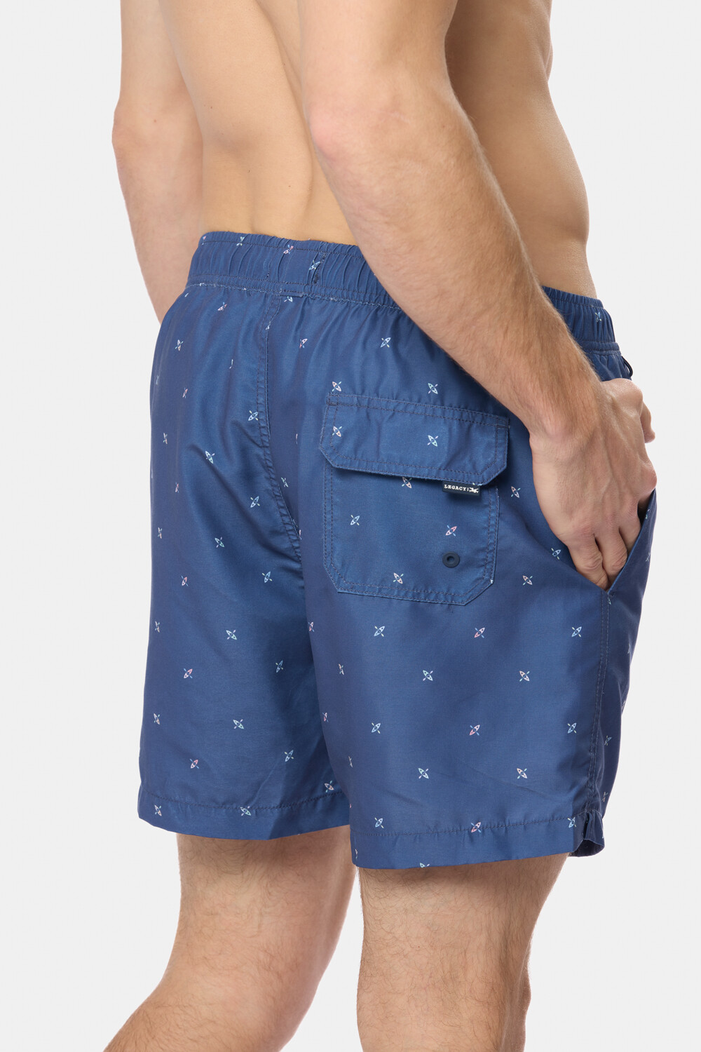 SHORT DE BAÑO ESTAMPADO Azul