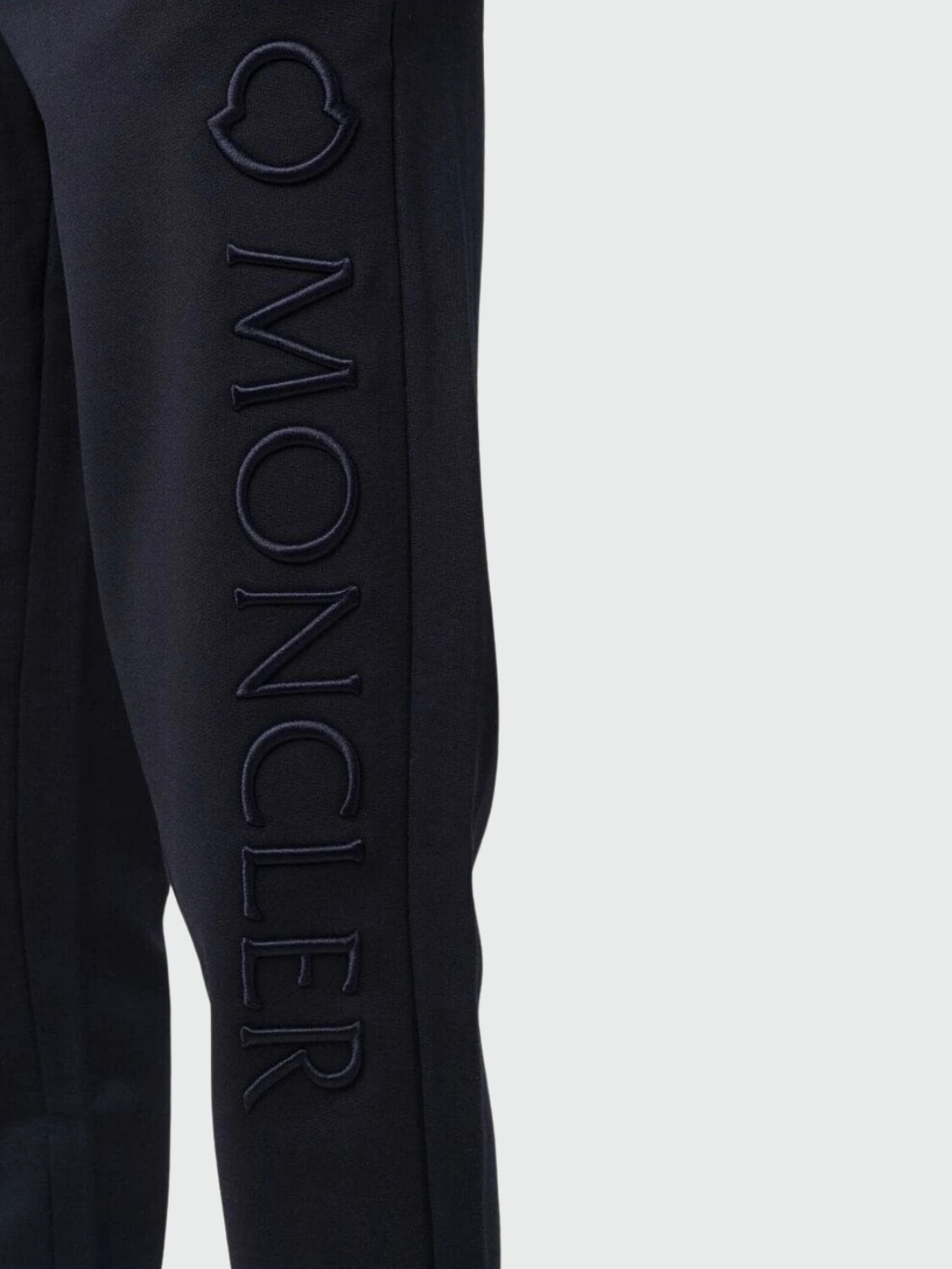 Moncler -Pantalón deportivo de algodón con bolsillos Azul Marino