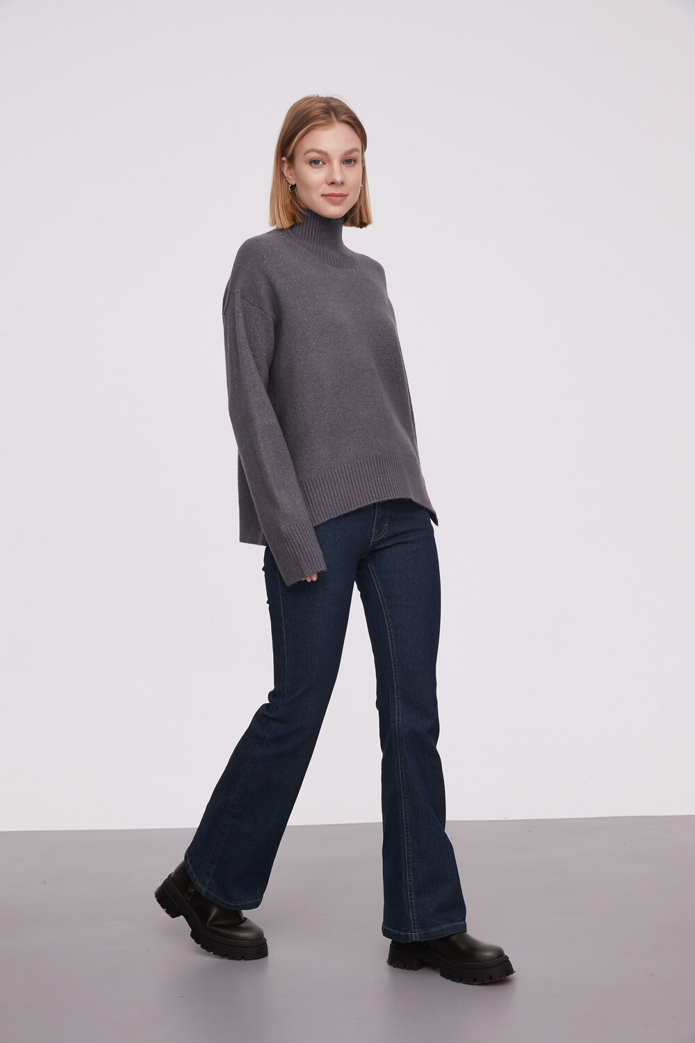 Sweater Koali Gris Melange Oscuro