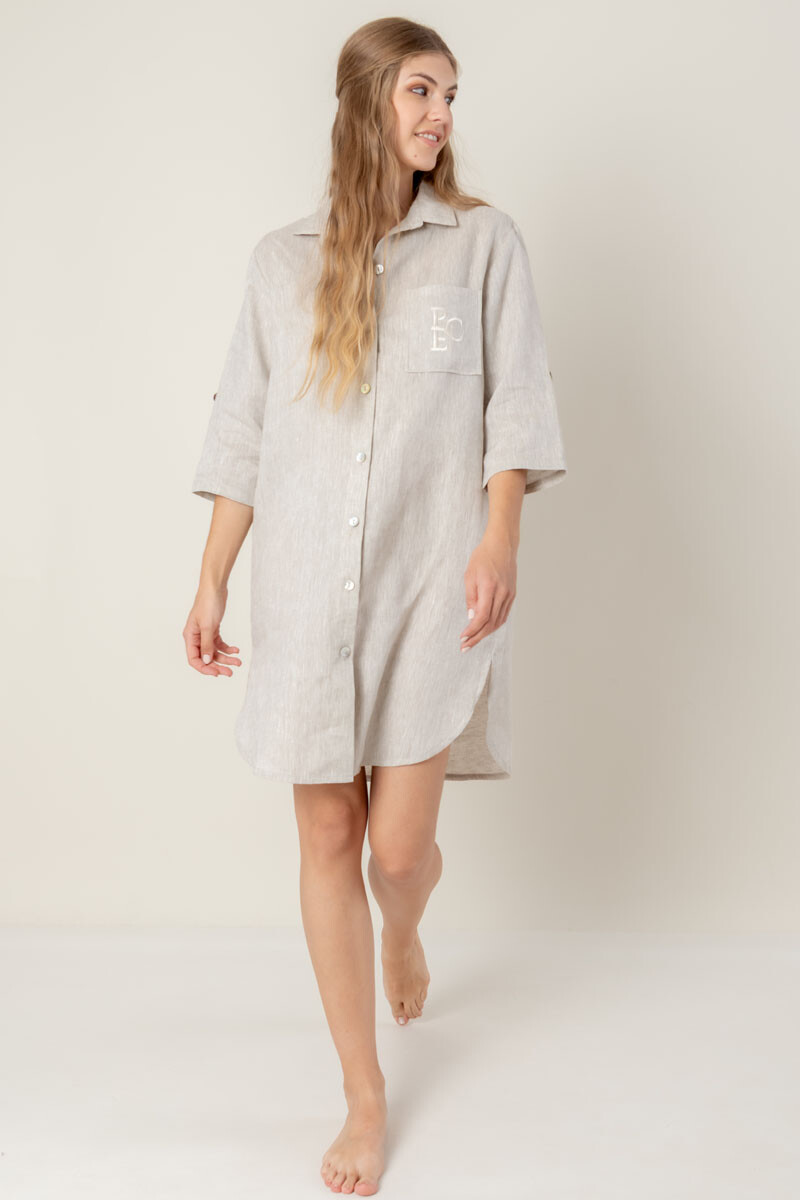 Vestido polonio Beige