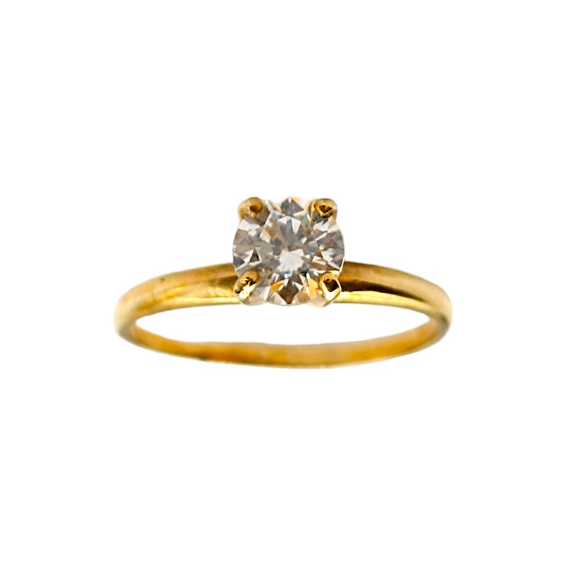 Anillo Solitario-Oro bajo-Piedra zirconia-AN8055 conpiedra