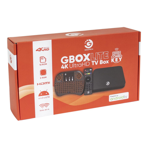Combo Goldtech Tv Box Gbox Lite 4k Uhd Teclado Inalámbrico Combo Goldtech Tv Box Gbox Lite 4k Uhd Teclado Inalámbrico