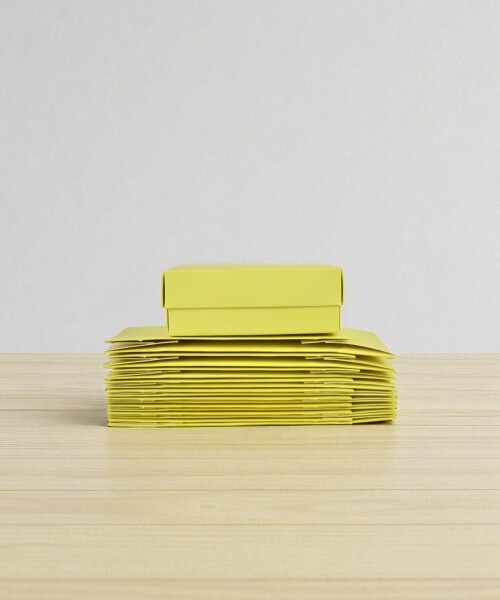 Pack x 20 unid - caja 03 8x12x4,5 cm eco AMARILLO