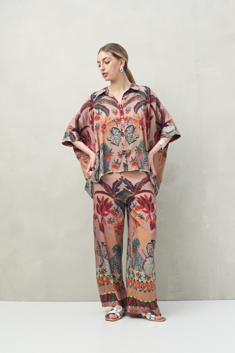 PANTALON ACROSTICO - Lila Grisáceo 