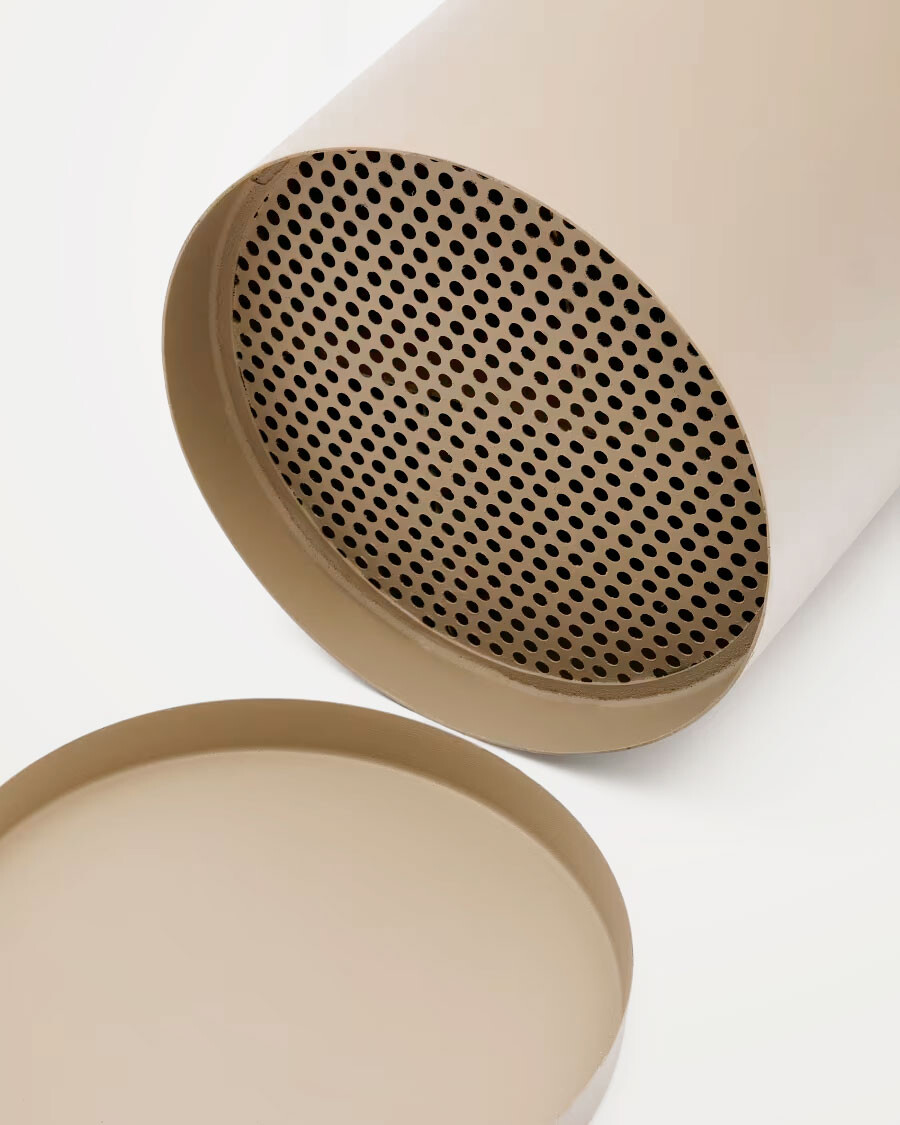 Paragüero Atin de metal beige