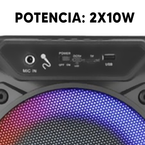 Parlante Portátil 2x8" PARLANTE 2X8 CON BLUETOOTH CS-8801