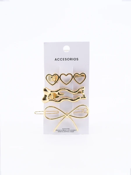 BROCHES SET X 3 DORADO