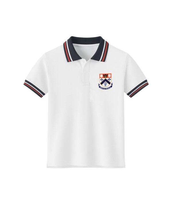 Remera Polo manga corta Clifton College Blanco