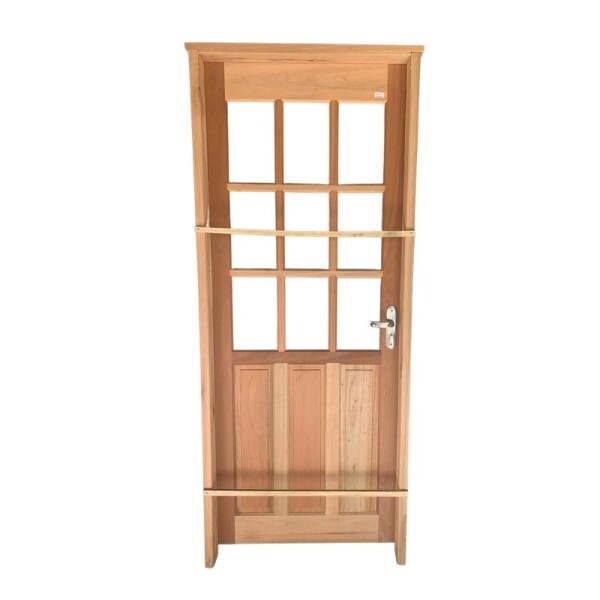 PUERTA COCINA 0,80 x 2 MT 9 VIDRIOS DE EUCALIPTO - IZQUIERDA PUERTA COCINA 0,80 x 2 MT 9 VIDRIOS DE EUCALIPTO - IZQUIERDA
