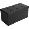 Puff Baul Houston Eco Cuero Negro