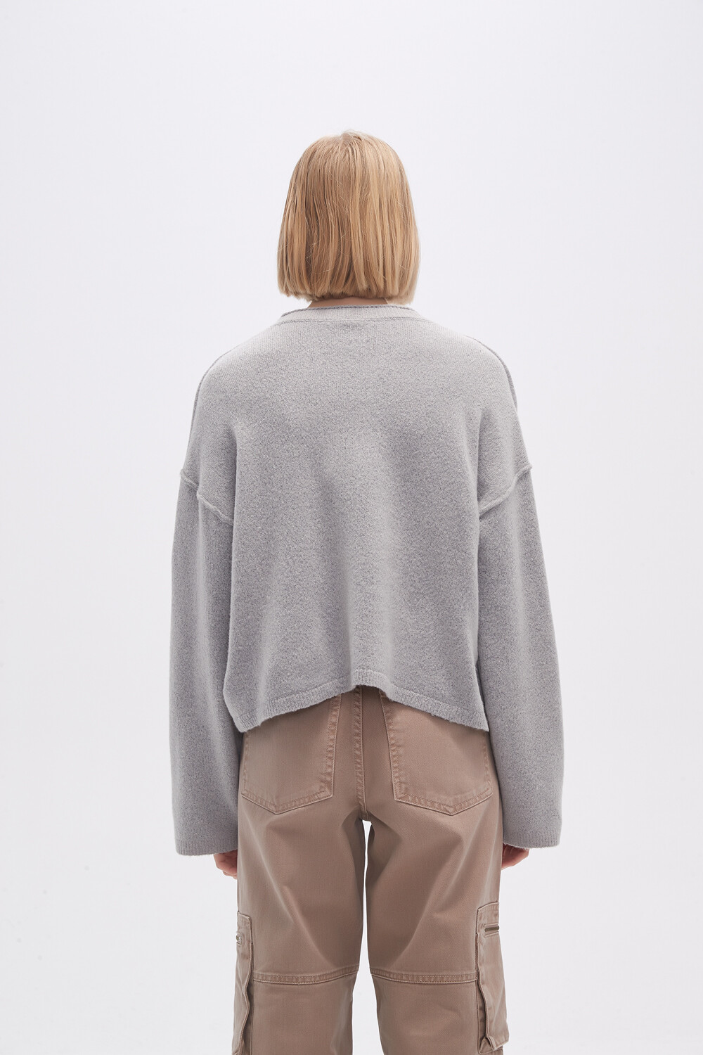 Cardigan Dialoy Gris Melange Medio