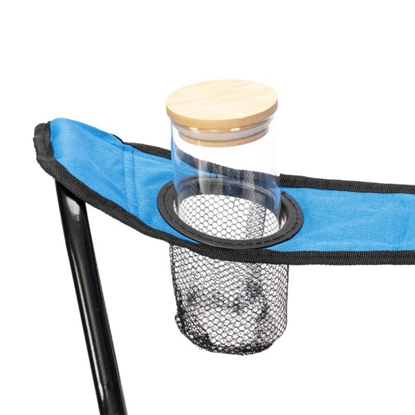 Silla Plegable De Camping Con Portavasos Exteriores Funda Variante Color Azul